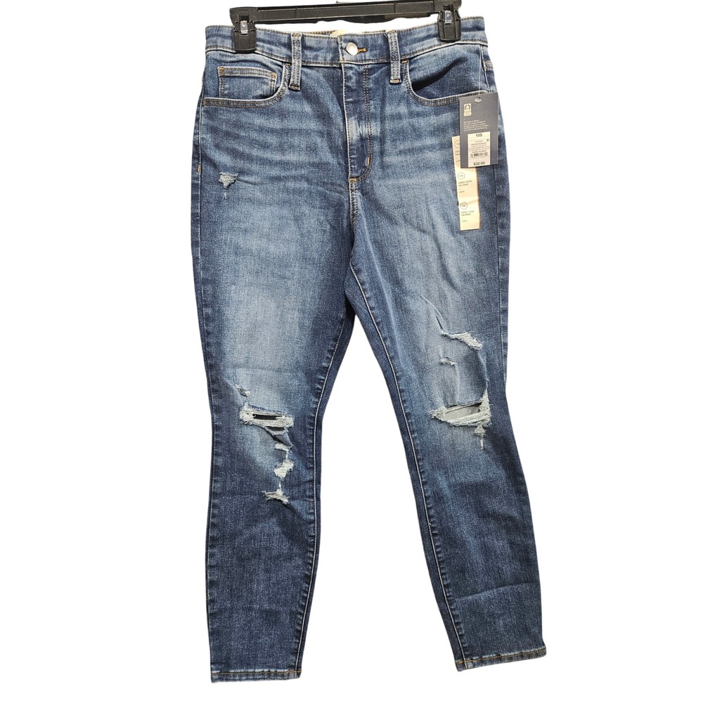 Universal Thread Womens High-Rise Skinny Jeans Medium Wash Distressed 10S Short
